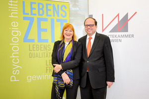 ao.Univ.-Prof.in Dr.in Beate Wimmer-Puchinger (BÖP), ao. Univ.-Prof. Dr. Thomas Szekeres, PhD (ÖÄK); Fotocredit: Ärztekammer für Wien/Stefan Seelig