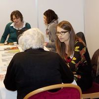 Am Infostand der Gerontopsychologie konnten die BesucherInnen u.a. ihr Konzentrationsvermögen testen